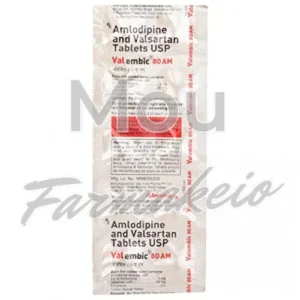 amlodipine + valsartan (αμλοδιπίνη + βαλσαρτάνη) χωρίς ιατρική συνταγή